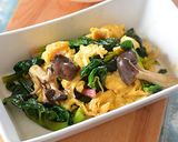 寒縮みほうれん草と卵のバターソテー♪作り方6写真