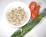 ニラあさり甜面醤炒め♪簡単味噌炒め作り方1写真