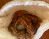 野菜取れる☆うずらたまごのハッピー巾着煮作り方9写真