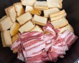 簡単　懐かしい味　厚揚げと豚バラ肉の煮込み作り方3写真