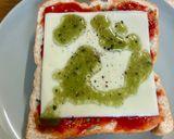 朝食に♪バジル香る簡単ピザトースト作り方4写真