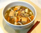 ランチ夕食♪薩摩芋きのこ厚揚げのまろやかうどん作り方6写真