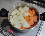 キャベツと大根のトマト煮込み作り方2写真