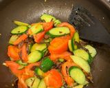 夏野菜トマトときゅうりの中華風たまご炒め作り方5写真