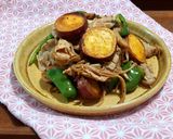 豚肉とさつまいもときのこのバタポン炒め作り方6写真