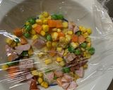 全てレンジ洋風梅お好み焼き味炒飯弁当作り方3写真