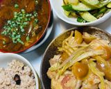 鶏ももと茗荷の梅なめこ和え作り方7写真