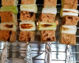 簡単おつまみ！厚揚げと長ネギの焼き鳥風作り方6写真