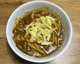 材料3つ・電子レンジでカレーうどん♪作り方6写真