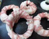 オニオンリングの豚バラロール味噌ソテー作り方2写真