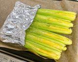 ヤングコーンのひげ付き♪ガーリックオイル作り方4写真