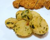 パセリで香り広がるメークインポテト唐揚げ作り方5写真