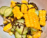 副菜とうもろこし&きゅうりの☆塩昆布和え作り方3写真