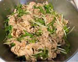 豚こまと水菜の中華ごまラー油和え作り方5写真