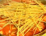 鯖缶水煮とトマト缶DE茄子入トマトパスタ作り方3写真
