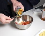 肉団子としいたけとじゃがいもの和風炒め作り方5写真
