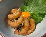 絶品！生赤エビの濃厚ごま醤油漬け丼作り方6写真