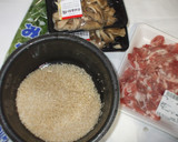 舞茸炊込みご飯♪簡単レシピ豚肉作り方1写真