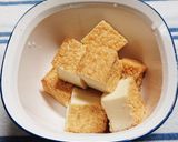 小松菜と厚揚げのピリ辛ひき肉あんかけ作り方3写真