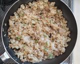 挽肉とネギの甘辛炒飯。作り方5写真