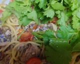 サバ缶とパクチーの時短パスタ作り方6写真