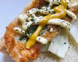 １枚サンド●鶏皮カツトーストサンド作り方2写真