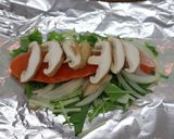 しいたけと鮭のホイル焼き作り方4写真