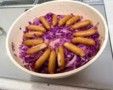 ソーセージと紫キャベツと紫玉ねぎの炒めもの作り方11写真