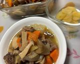牛すじ肉と根菜類の煮物作り方7写真
