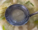 味噌汁　ねぎとキャベツとちくわぶ作り方6写真