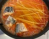 15分⭐︎サバ缶トマト缶⭐︎ワンパンパスタ作り方3写真