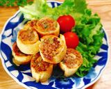 お揚げさんで⭐︎ひき肉ロールネギ味噌風味作り方12写真
