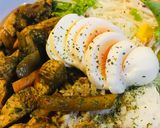 １袋→２皿カレー●細切り具材の玉子カレー作り方4写真