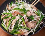 豚ニラもやしのスタミナ生姜焼き定食🤩🍚作り方3写真