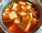 山菜山うどの葉、穂先とじゃがいもの味噌汁作り方4写真