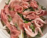 焼肉生だれで豚肉と長ネギモリモリ重ね鍋作り方4写真