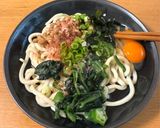 茹でうどんに平飼い玉子作り方3写真