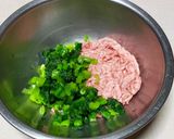 小松菜と豚ひき肉の巾着煮作り方1写真
