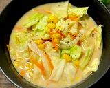 電子レンジ　マルちゃん正麺味噌の牛乳アレンジ作り方8写真
