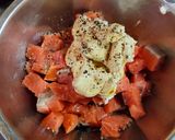サーモンクリームチーズ丼作り方3写真
