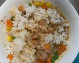 レンジ簡単洋風ニラ玉味オムライス弁当作り方7写真