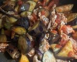 豚バラと茄子のトマト炒め作り方3写真