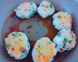 ＊鶏ひき肉とはんぺんの梅しそ照り焼き＊作り方4写真