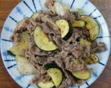 牛肉とズッキーニの塩胡椒炒め作り方2写真