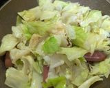 簡単★キャベツとソーセージの焼きうどん作り方4写真