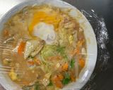 お一人様野菜たっぷり赤味噌レモン味親子丼作り方17写真