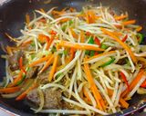 漬けハラミ野菜炒め。作り方7写真