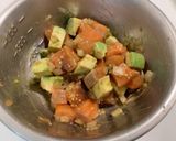 サーモンとアボカドのポキ丼作り方5写真