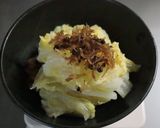 レンジ白菜のちりめん山椒かけクルミ添え作り方1写真