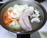豚バラのカレーうどん　餅入り巾着入り作り方5写真